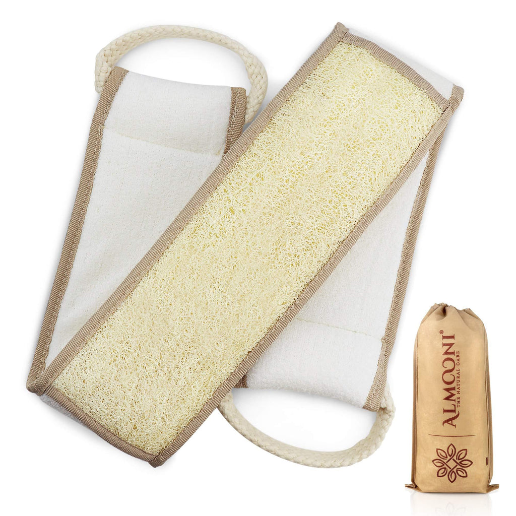 [Australia] - Exfoliating Natural Loofah Back Scrubber for Shower to Clean Your Back Deeply 
