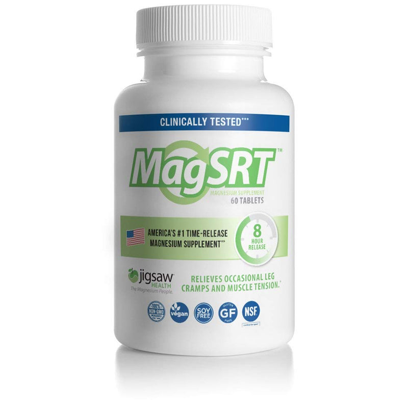 [Australia] - Jigsaw Health MagSRT Slow Release Magnesium Supplement with Active B-Vitamin, 60 Tablets Mag SRT 60 Count (Pack of 1) 