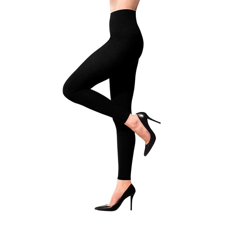 [Australia] - Terramed Advanced Graduated Compression Leggings Women - 20-30 mmHg Footless Microfiber Leggings Tights Black 3X-Large 