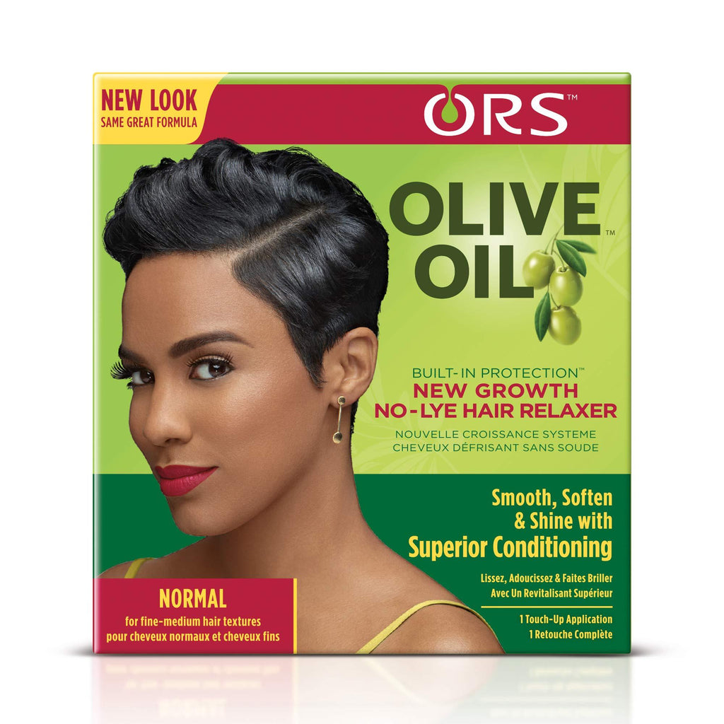 [Australia] - ORS Olive Oil Built-In Protection New Growth No-Lye Hair Relaxer System - Normal Strength (Pack of 2) Pack of 2 