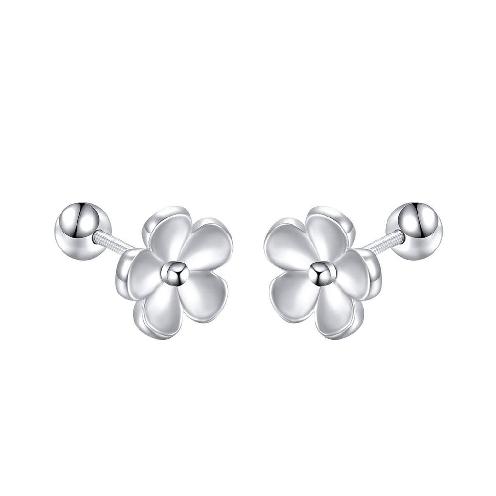 [Australia] - S925 Sterling Silver Cartilage Tragus Earrings Set Helix Conch Daith Piercing Jewelry Flower(One pair) 2 