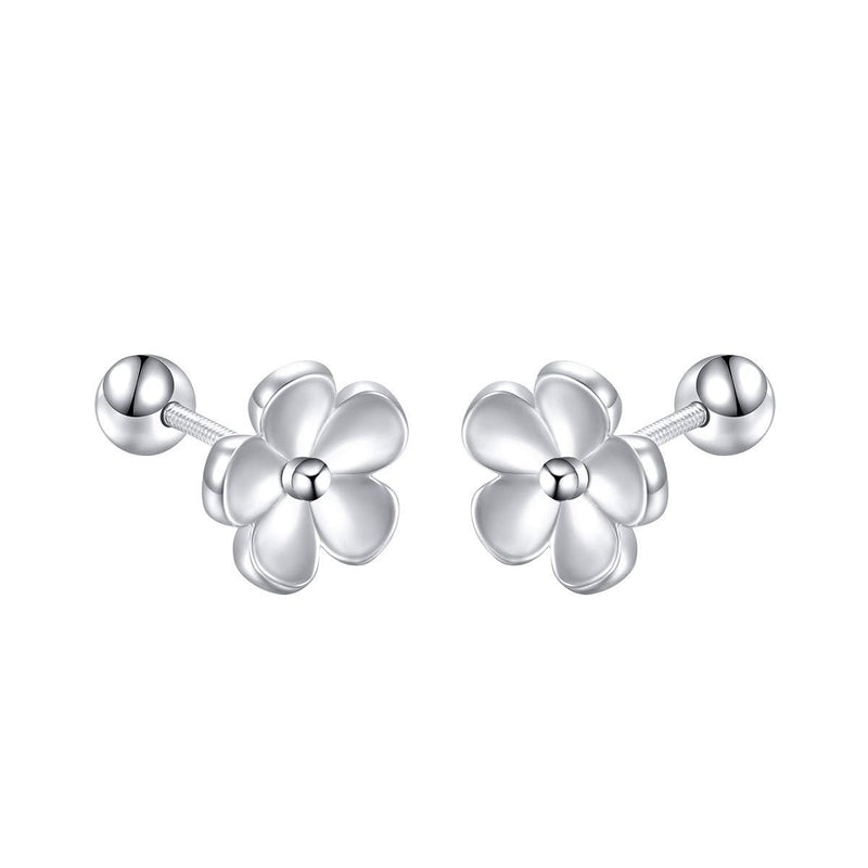 [Australia] - S925 Sterling Silver Cartilage Tragus Earrings Set Helix Conch Daith Piercing Jewelry Flower(One pair) 2 