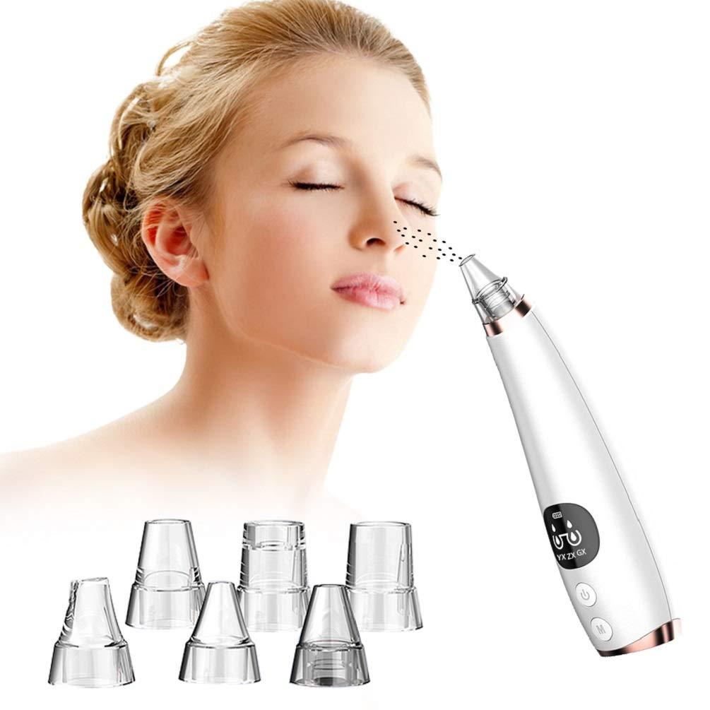 [Australia] - Blackhead Remover Extractor Tool, Vikano 7pcs Electric Acne Facial Pore Cleanser Suction Tool with LED Display, Extractor Acne Removal Kit for Blemish, Whitehead Popping, Zit Removing for All Skin Silver 