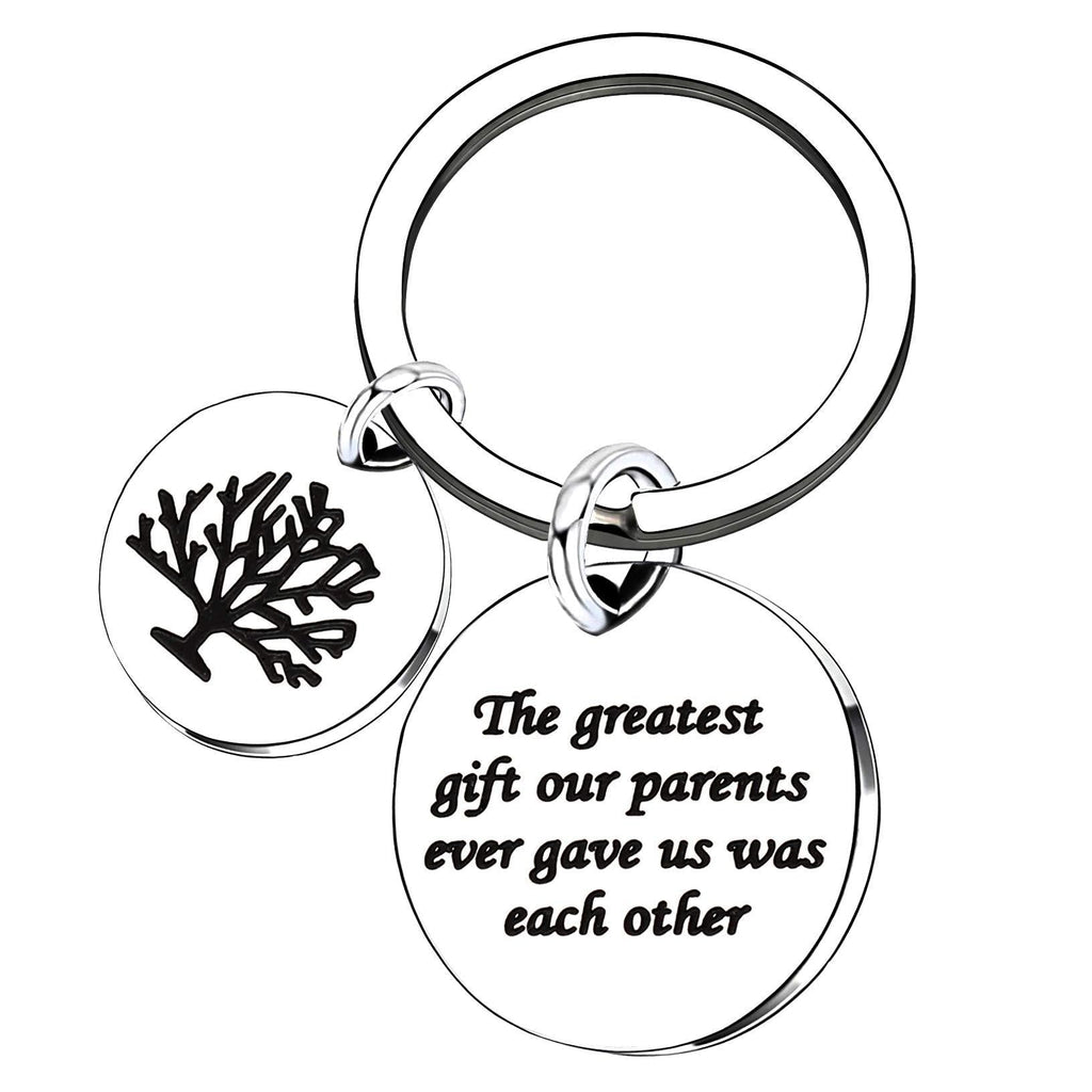 [Australia] - Sister Brother Gifts Key Chain for Daughter Son Family Tree - The Greatest Gift Our Parents Ever gave us was Each Other 