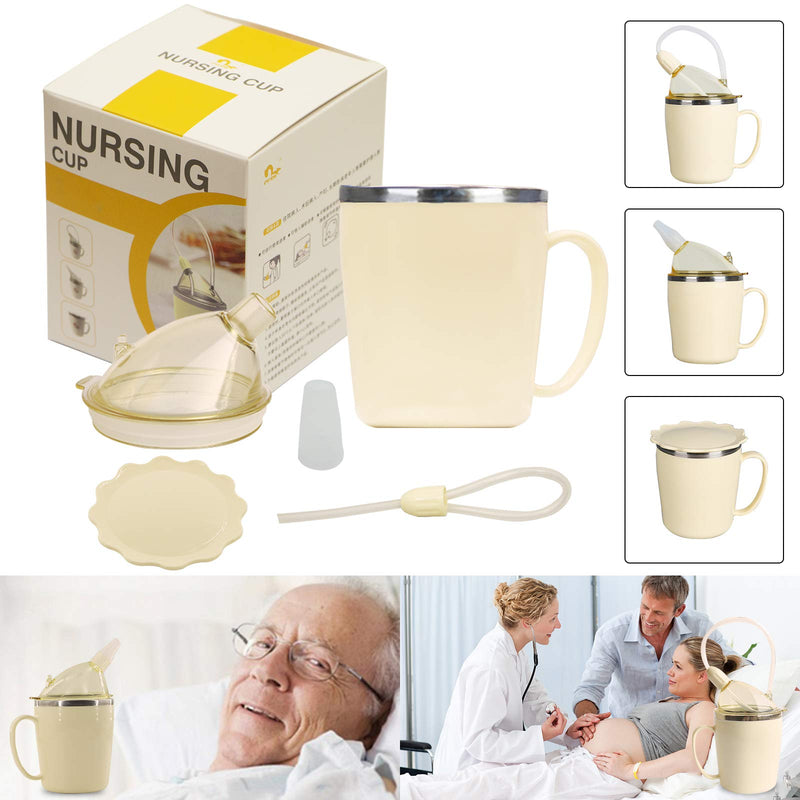 [Australia] - KIKIGOAL Convalescent Feeding Cup, Drinking Cup with Straw for Disabled Patient Maternity Drink Water Porridge Soup, Drinking Aids 