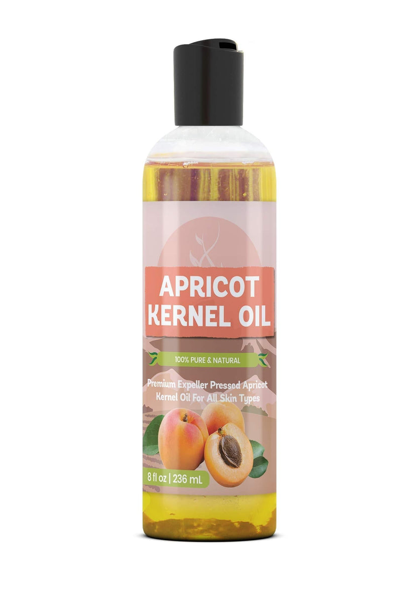 [Australia] - Apricot Kernel Oil (8 fl oz) Fatty Acids, Strengthens & Conditions Hair and Skin, All Skin Types, Inflammation 8 Ounce 