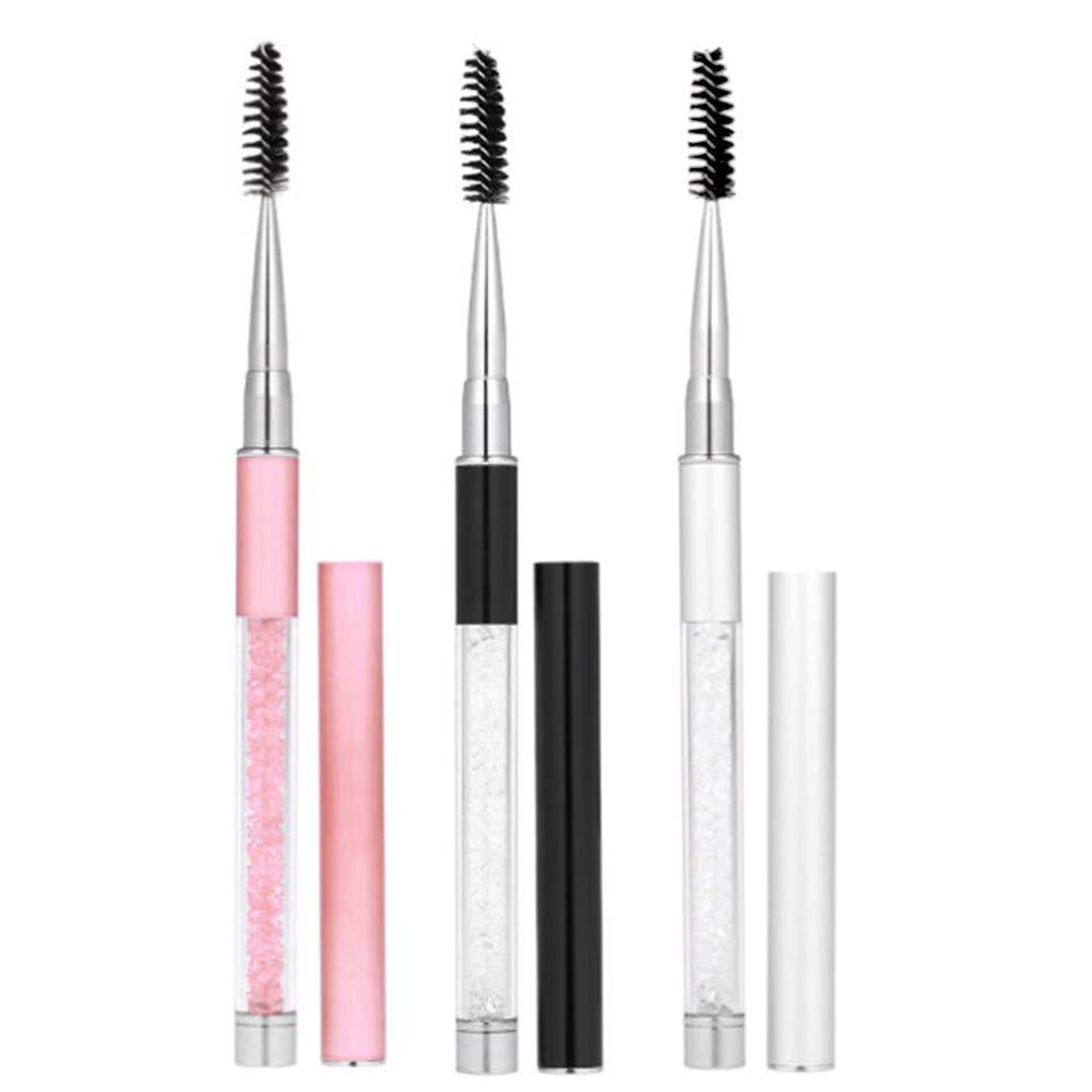 [Australia] - 3PCS Eyelash Brushes with Cap,Eye brow Brush Eyelash Mascara Brushes Wands Applicator Makeup Tools for Travel 