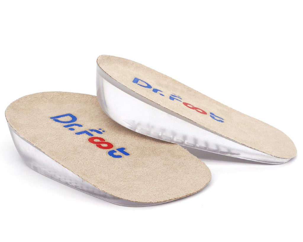 [Australia] - Dr.Foot Height Increase Insoles, Heel Cushion Inserts, Heel Lift Inserts for Leg Length Discrepancies (Small (1" Height)) Small (1" Height) Beige 