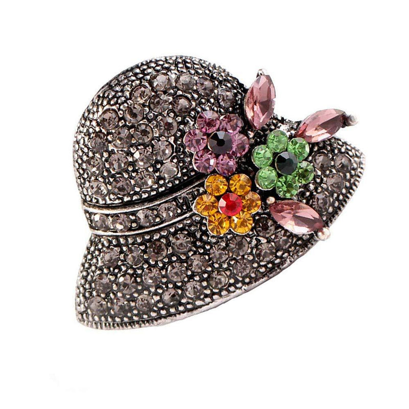 [Australia] - Comelyjewel Rhinestone Brooch Pins for Women Hat Jewelry Brooch Pins Durable and Useful Retro Silver 