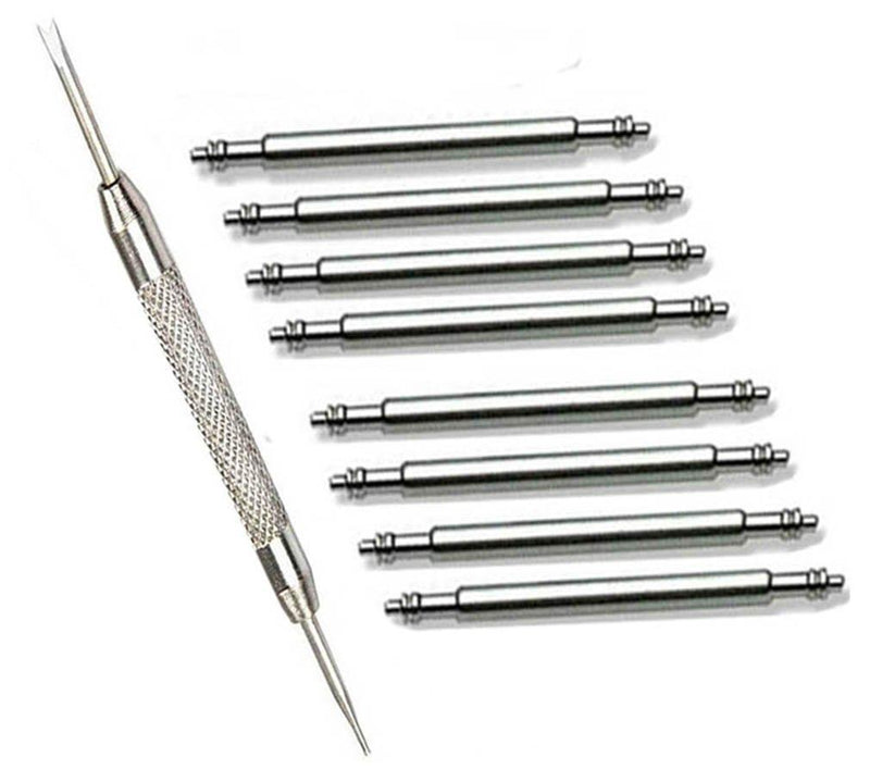 [Australia] - Olytop for 17mm Spring Bar Watch Pins Replacement Pins 8 PCS Diameter 1.5mm with Watch Band Spring Bar Tool (17mm) 