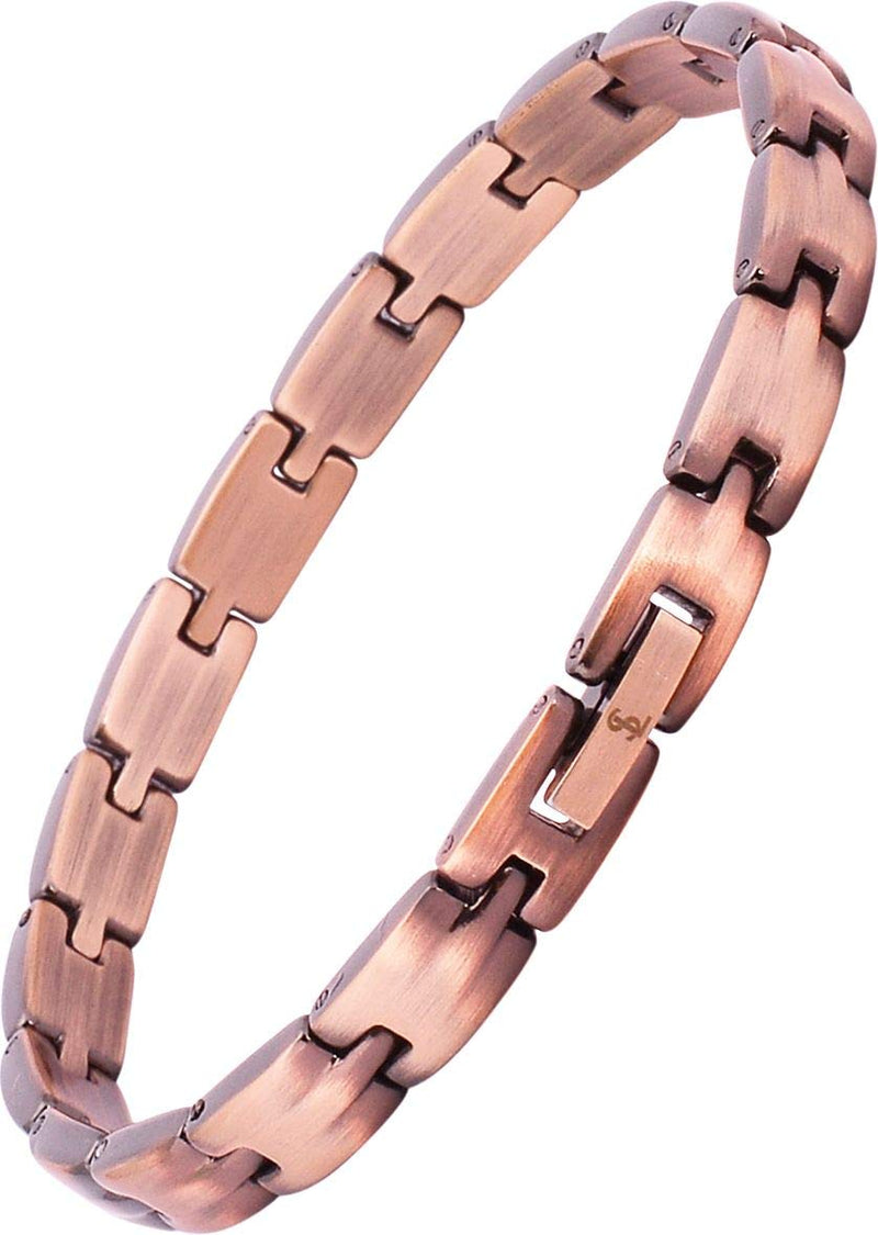 [Australia] - Smarter LifeStyle Elegant Pure Copper Womens Stylish Bracelet or Anklet with Strong 316L Clasp Large ~9.4 Inches (24cm) 