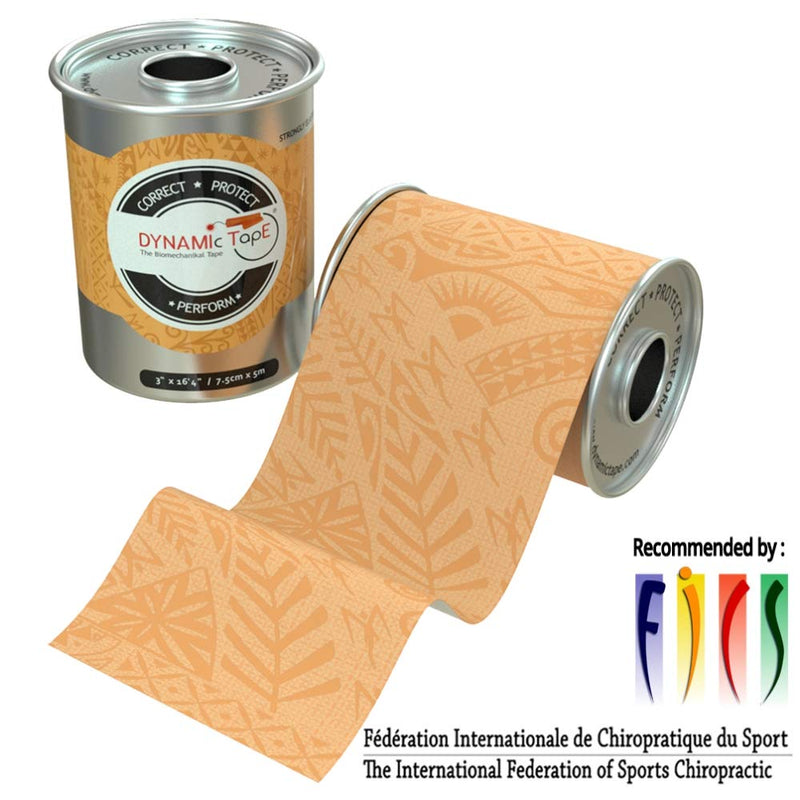 [Australia] - Dynamic Tape Beige Biomechanical, 3 inch by 16.4 feet roll, Designed to Sports Physio, Athletic Sport Performance, Foot Knee Muscle, Protect & Assist Motion, Injury Recovery, Hypoallergenic, No Latex 
