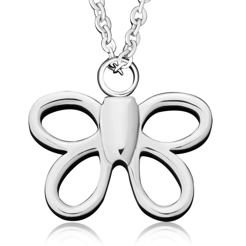 [Australia] - Sug Jasmin Stainless Steel Butterfly Cremation Ash Urn Necklace Memorial Jewelry Pendant with Fill Kit 