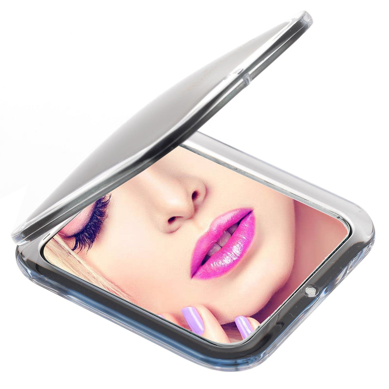 [Australia] - Miss Sweet Compact Mirror for Purse Pocket Mirror True image&5X magnification (Black) Y1 Black 5x/1x 