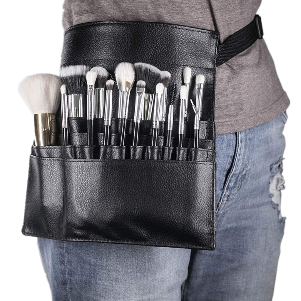 [Australia] - DFIEER 22 Pockets Professional Cosmetic Makeup Brush Bag with Artist Belt Strap for Women (Brush Not Included) 