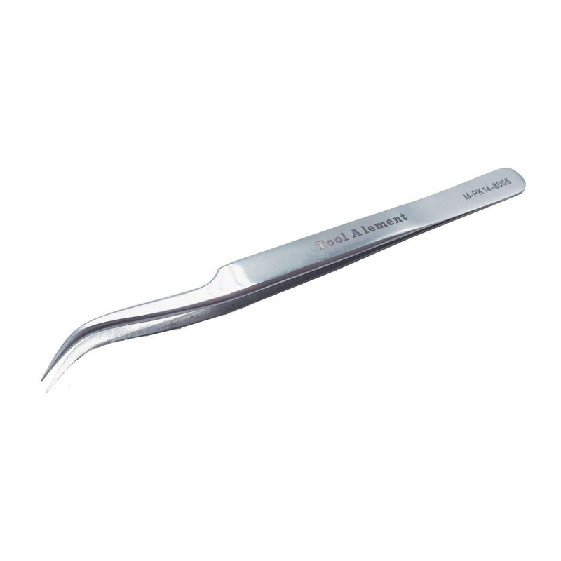 [Australia] - Tool Alement Canadian Stainless Steel 13cm Semi Curve Eyelash Tweezers M-PK14-8005 