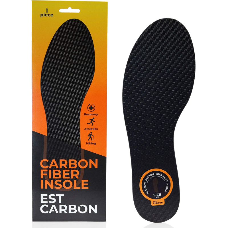 [Australia] - Carbon Fiber Insole, 1Piece, Shoe Insert, Rigid - Strong, Orthotic Shoe Stiffener Insert for Foot Arthritis, Turf Toe, Hallux Rigidus, Mortons Toe – Hiking and Sports 240mm EU37 9.45 Inch, Should Fit Women's Size 7.5, Men's 6.5 