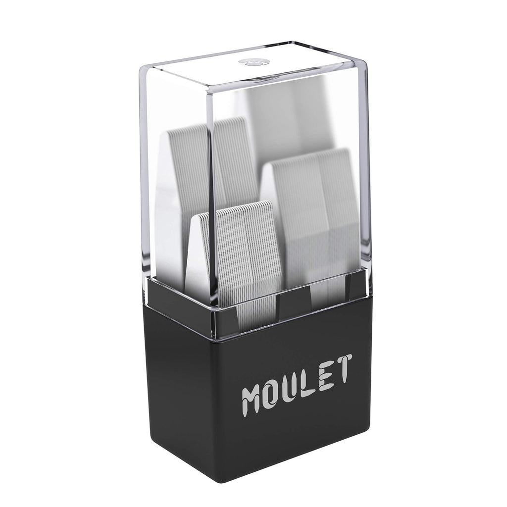 [Australia] - 56 Plastic Collar Stays in a Divided Box for Men - 4 Sizes by Moulet 