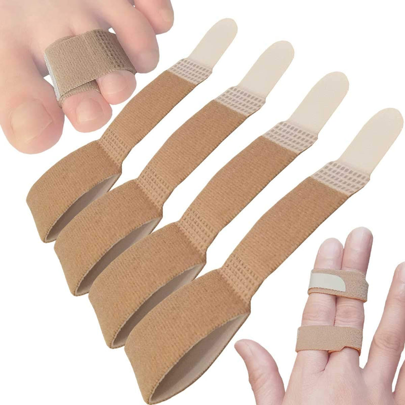 [Australia] - Chiroplax Non-Elastic Toe Wraps Buddy Tape (4 Pack) Broken Overlapping Hammer Toe Separator Brace Finger Cushion Bandages Splint Straightener 