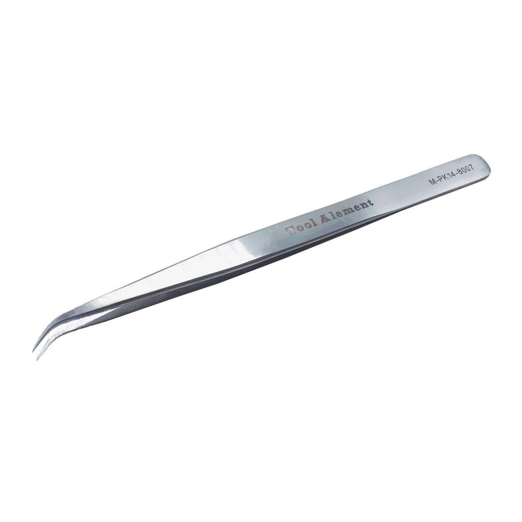 [Australia] - Tool Alement Canadian Stainless Steel 14cm Semi Curve Eyelash Tweezers M-PK14-8007 