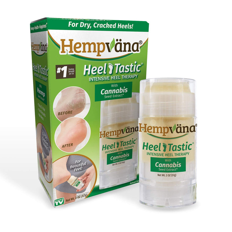 [Australia] - Original Hempvana Heel Tastic Intensive Heel Repair Therapy for Dry, Cracked Heels - Enriched with Cannabis Seed Extract In The Form of Oil - Cracked Heel Treatment for Women + Men 