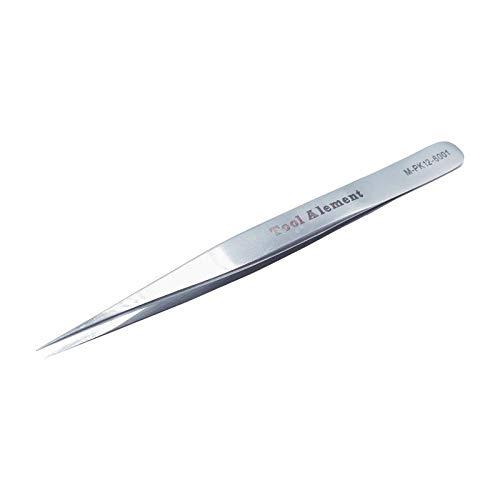 [Australia] - Tool Alement Canadian Stainless Steel 12cm Straight Isolation Eyelash Tweezers M-PK12-6001 