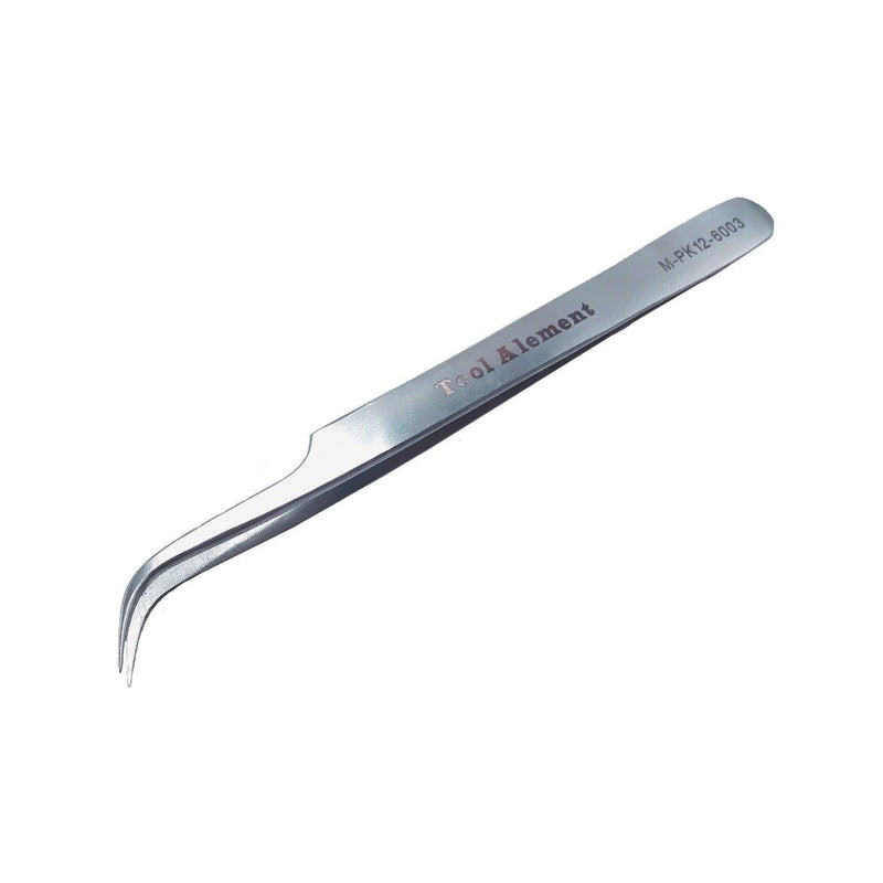 [Australia] - Tool Alement Canadian Stainless Steel 12cm Strong Curve Eyelash Tweezers M-PK12-6003 