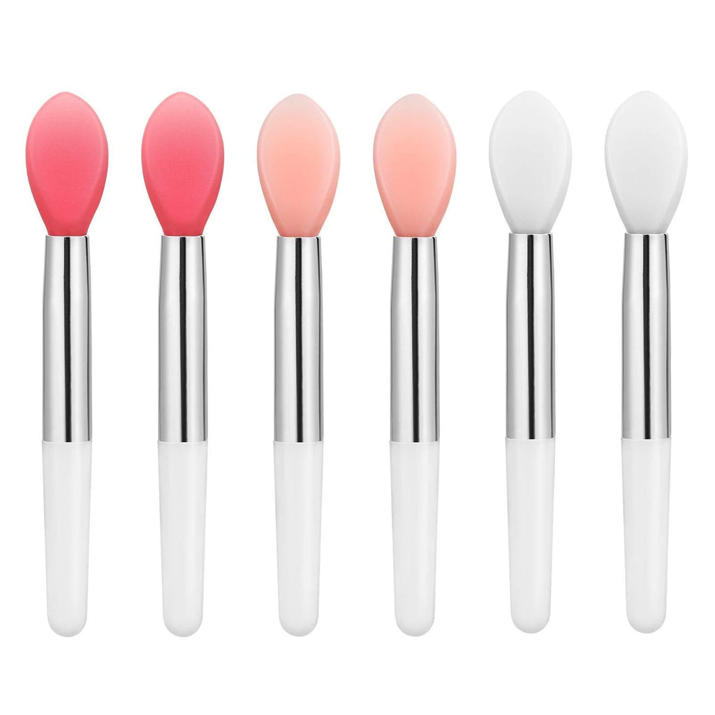 [Australia] - Lurrose 6pcs Silicone Lip Brushes Small Makeup Brushes Applicator for Lip Mask Oil 