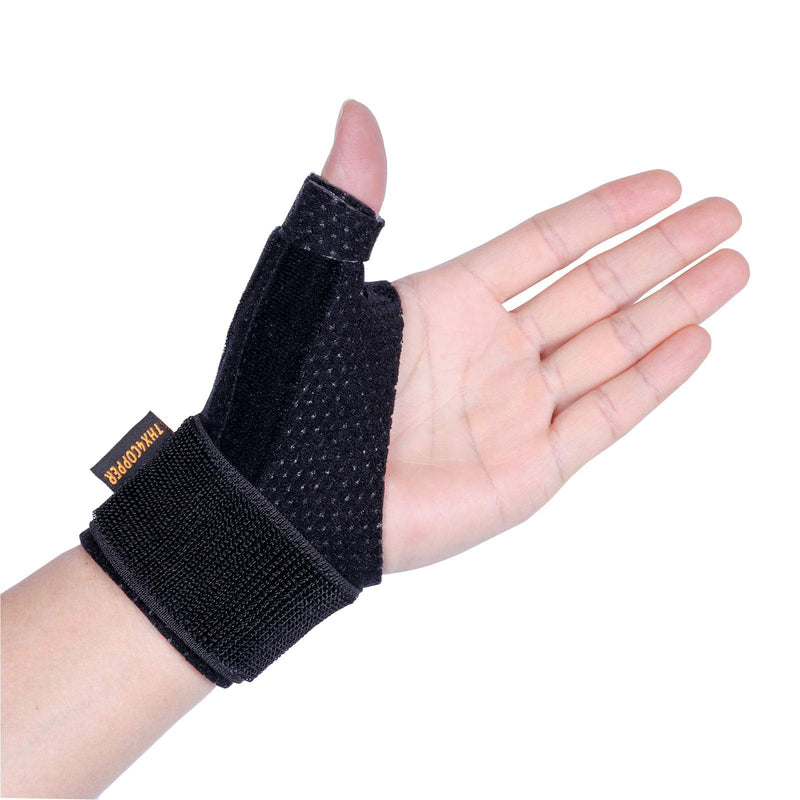 [Australia] - THX4COPPER Reversible Thumb&Wrist Stabilizer Splint for BlackBerry Thumb,Trigger Finger, Pain Relief, Arthritis,Tendonitis, Sprained, Carpal Tunnel, Stable, Lightweight, Breathable Small/Medium 