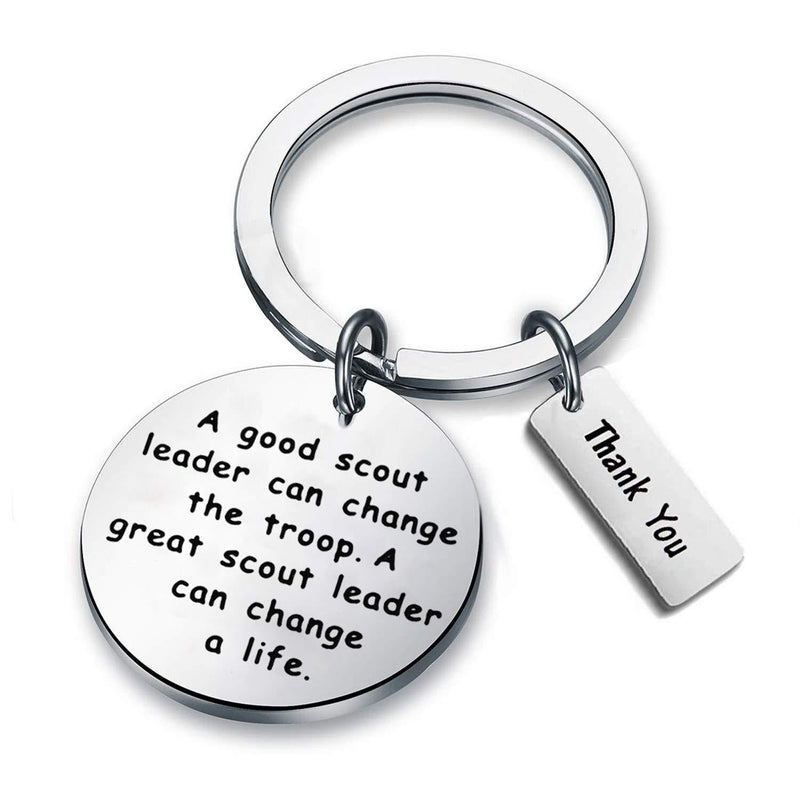 [Australia] - AKTAP Scout Leader Gift Scout Troop Leader Key Chain A Good Scout Leader Can Change The Troop A Great Scout Leader Can Change A Life Scout Leader Master Thank You Gifts Scout Troop Leader Keychain 
