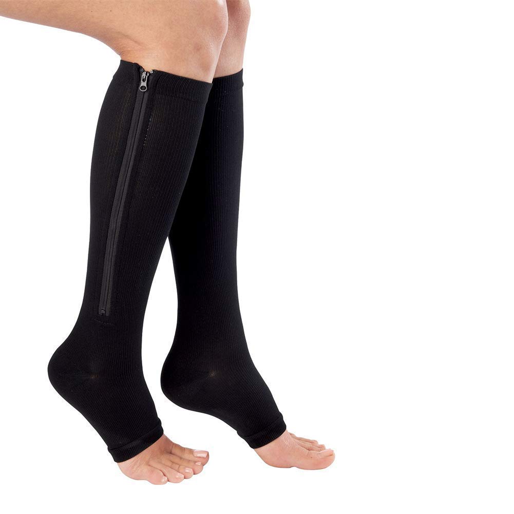 Zipper Sock Zip-Up Compression Socks Leg Support Unisex Sock Knee Stocking  Healthy