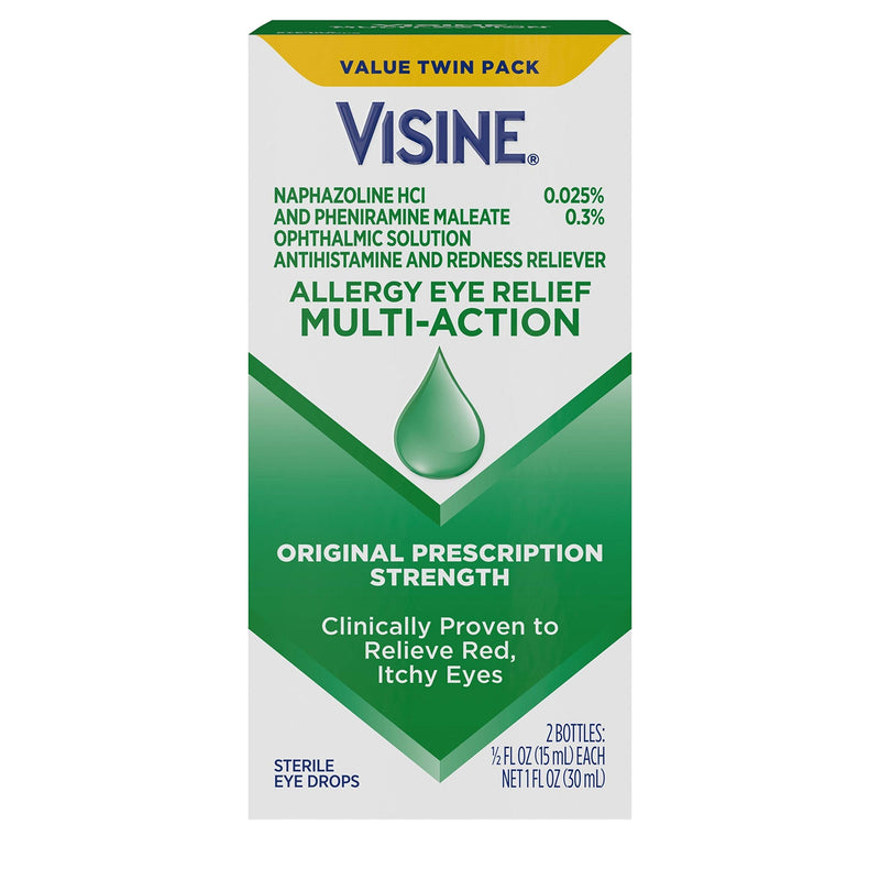 [Australia] - Visine Allergy Eye Relief Multi-Action Antihistamine & Redness Relief Eye Drops, 0.5 fl. oz (Pack of 2) 0.5 Fl Oz (Pack of 2) 