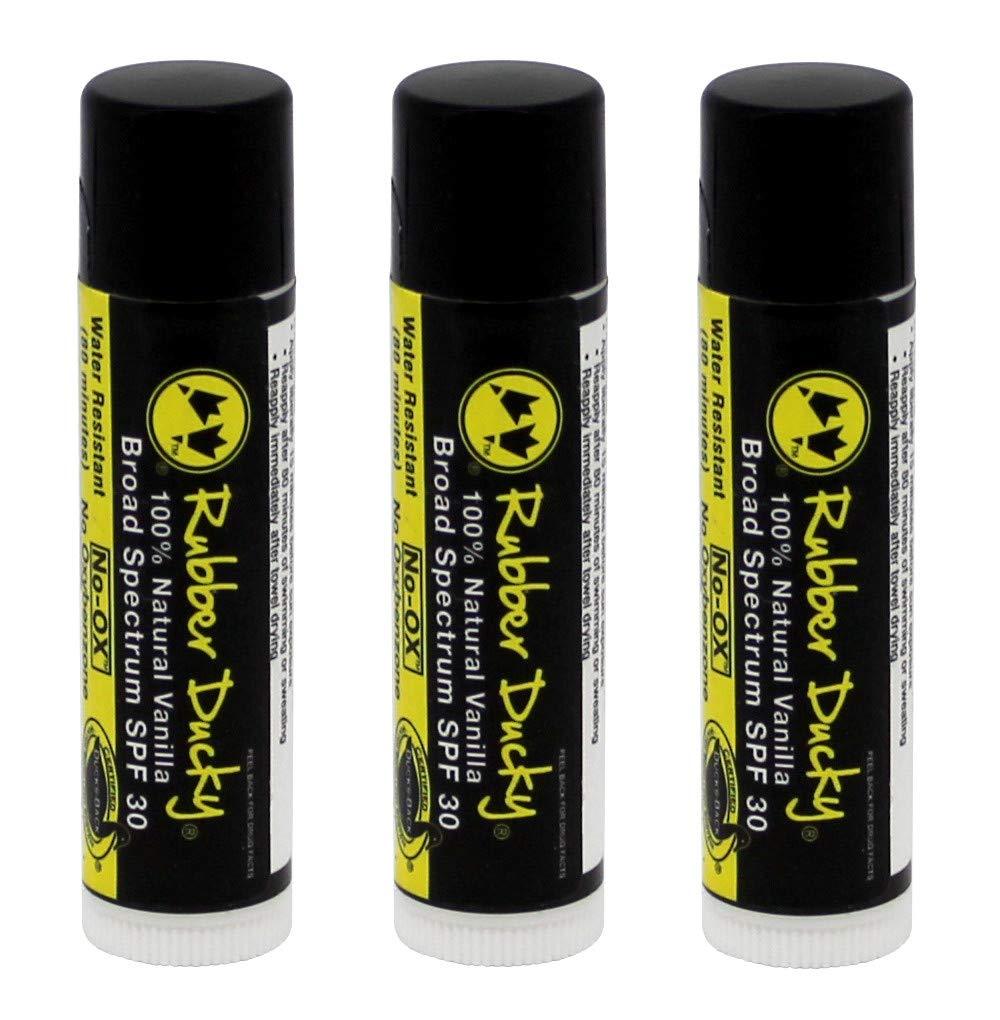 [Australia] - Rubber Ducky Natural Lip Protectant/ Balm, Vanilla (SPF 30, 3 Pack) SPF 30 