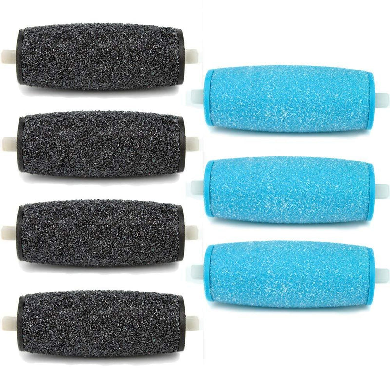 [Australia] - 7 Pack Include 4 Extra Coarse & 3 Regular Coarse Replacement Roller Refill Heads Compatible with Amope Pedi Electronic Foot File 