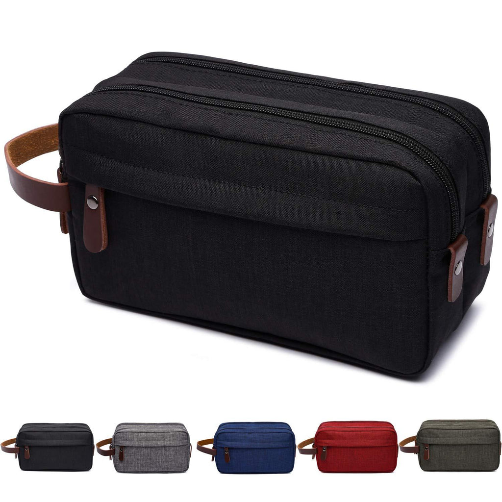 [Australia] - Men's Toiletry Bag Travel Dopp Kit Bathroom Shaving Organizer for Toiletries Black 