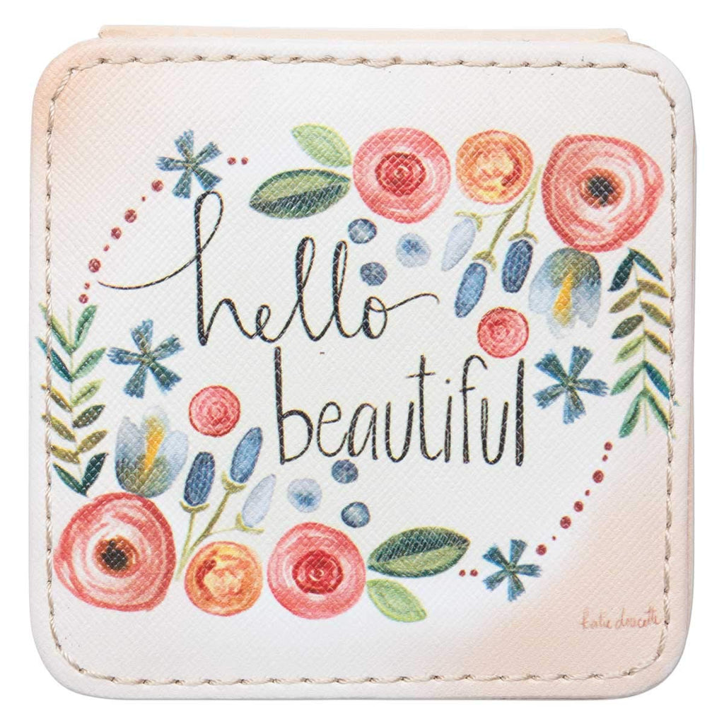 [Australia] - Brownlow Gifts Simple Inspirations Small Square Jewelry Box, 4 x 4-Inch, Hello Beautiful 