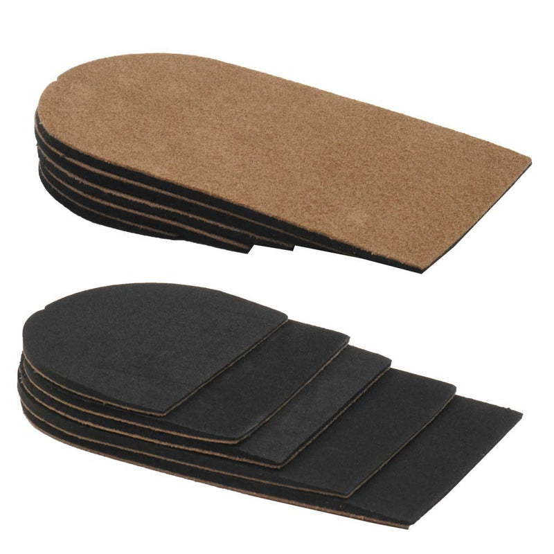 [Australia] - Adjustable Leg Length Discrepancy Heel Lifts Inserts Insoles - Pack of 2 (5 Layer Brown Large) 5 Layer Brown Large 