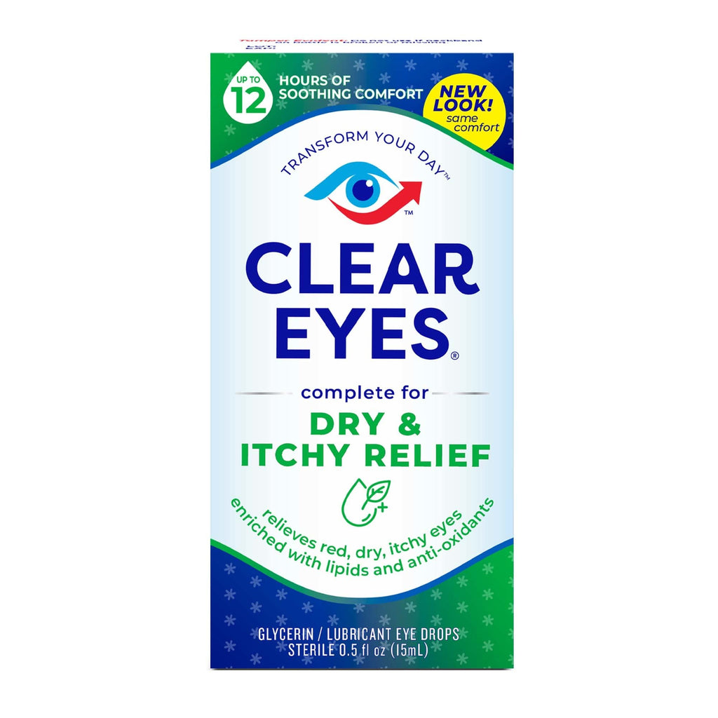 [Australia] - Clear Eyes Dry & Itchy Eye Relief Eye Drops, 0.5 Fl Oz 0.5 Fl Oz (Pack of 1) 