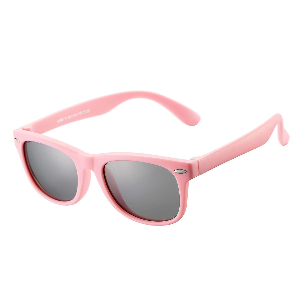 [Australia] - AZORB Kids Polarized Sunglasses TPEE Rubber Flexible Frame for Boys Girls Age 3-10, 100% UV Protection B1 All Pink 45 Millimeters 