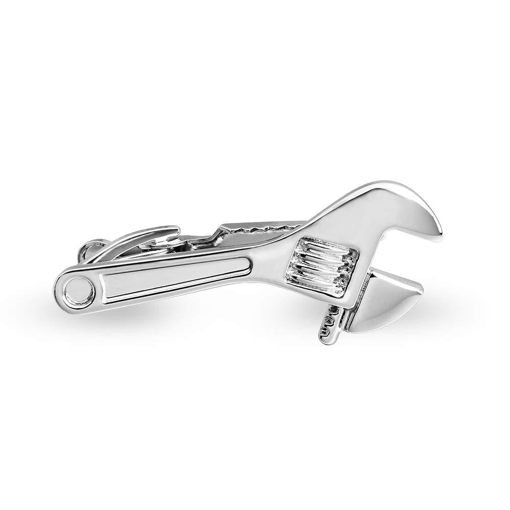 [Australia] - HAWSON 1.5 inch Tie Clip for Men-Novelty Style Necktie Bar Clip,Tie Pin,Special Interesting Gift for Men Monkey Wrench 