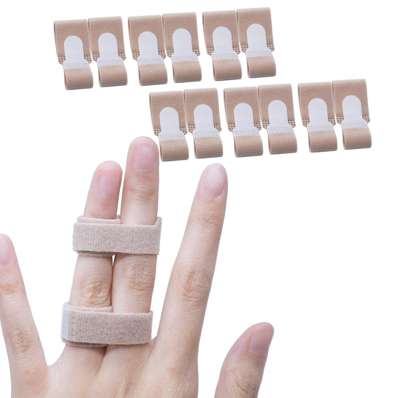 [Australia] - Finger Buddy Wraps, 12 PCS Finger Loops Tapes for Broken, Jammed, Swollen Finger or Dislocated Joint, Splints Brace for Pinky Ring Middle Index Trigger Finger, Toe Strap Bandage 2# 