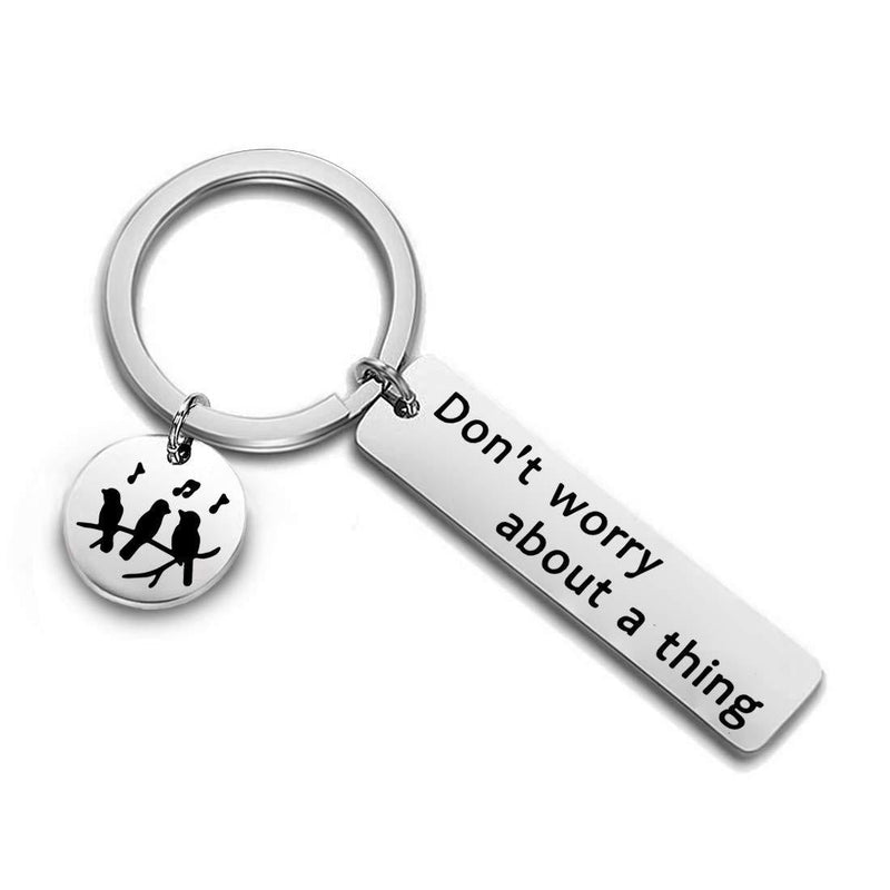 [Australia] - AKTAP Don't Worry About A Thing Keychain Three Little Birds Jewelry Encouragement Friendship Gifts Three Little Birds Keychain 