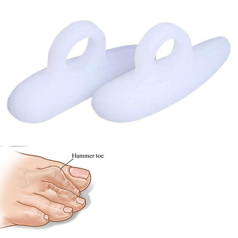 [Australia] - 6Pair/12Pcs Gel Hammer Toe Crest Pads - Right and Left Soft Silicone Hammertoe Support Crest Cushion - Corrector and Straightener for Overlapping, Curled, Curved, Crooked, Clubbed Claw and Mallet Toe 6 Pairs 