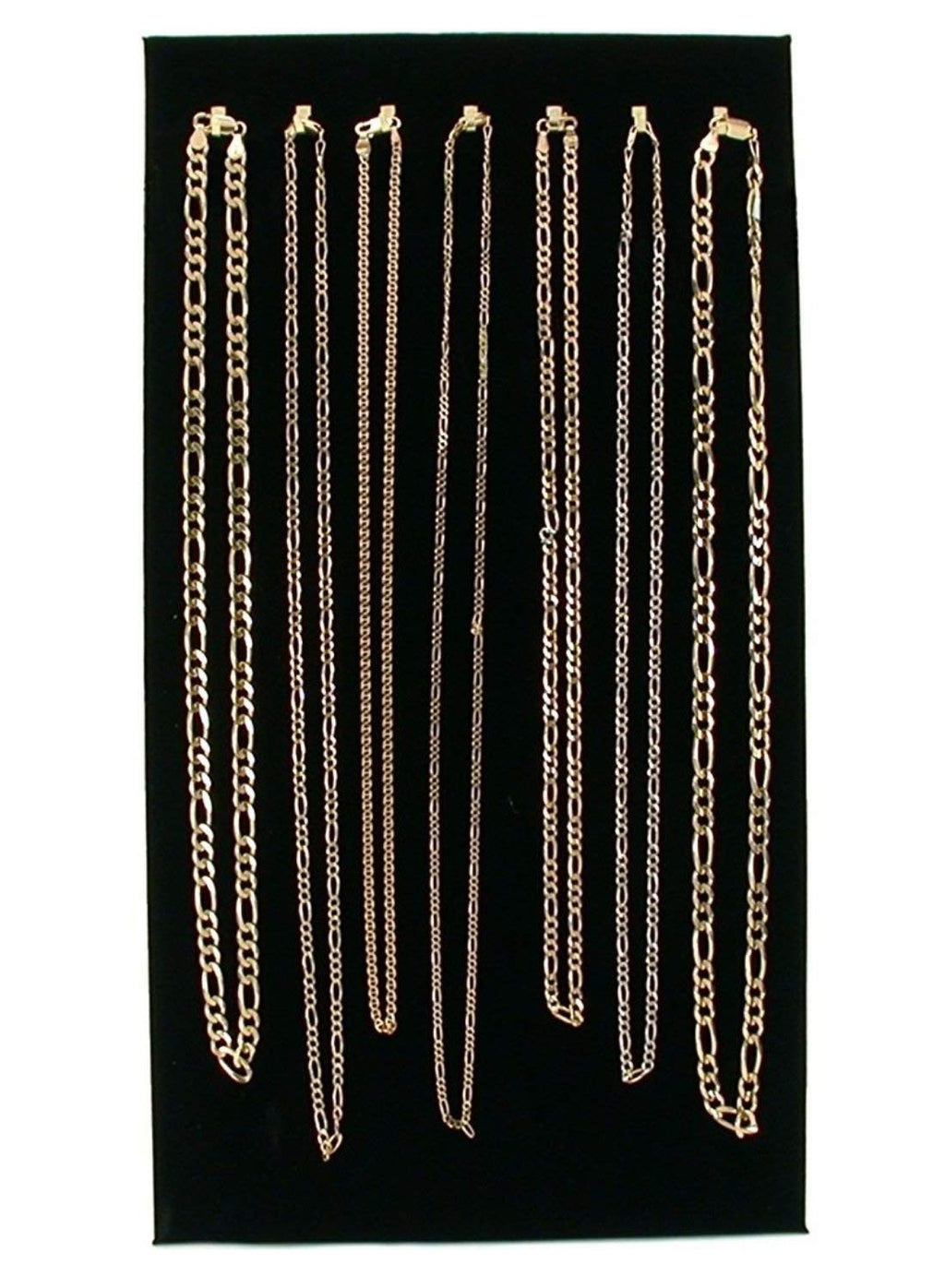 [Australia] - CuteBox 7 Hook Black Velvet Necklace Display Chain Pad 14 1/8 x 7 5/8 