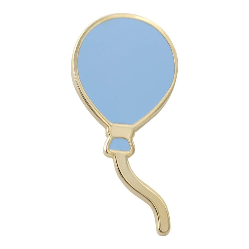 [Australia] - REAL SIC Balloon Pin - Celebration, Bridal & Baby Shower, Enamel Pin/Party Favor in Variety of Colors - Lapel/Brooch Jewlery Balloon Pin with Real Gold Plating Baby Blue 