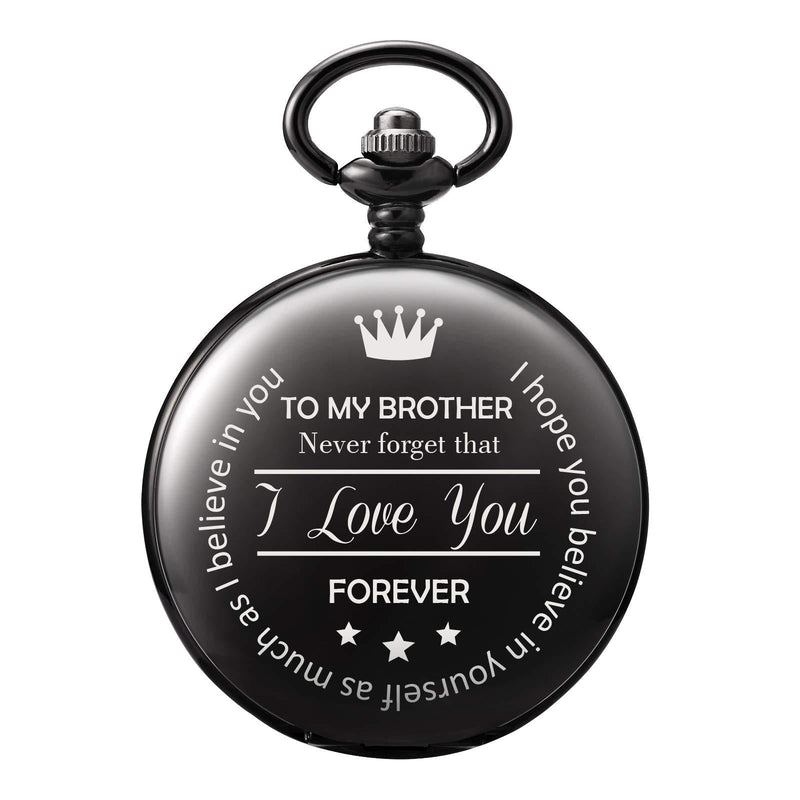 [Australia] - TREEWETO Men's Pocket Watch Gifts for Men Brother Engraved to My Brother Christmas 