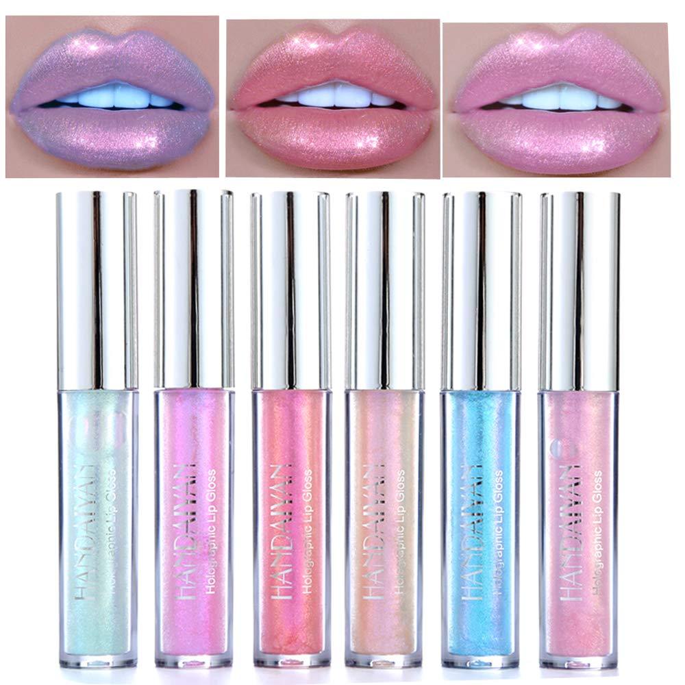 [Australia] - Coosa Glitter Liquid Lipsticks Set 6 color Diamond Shimmer Metallic Lipstick Waterproof Long Lasting Makeup Kit Face Eye Glow Shimmer Shinning Lip Gloss Set 