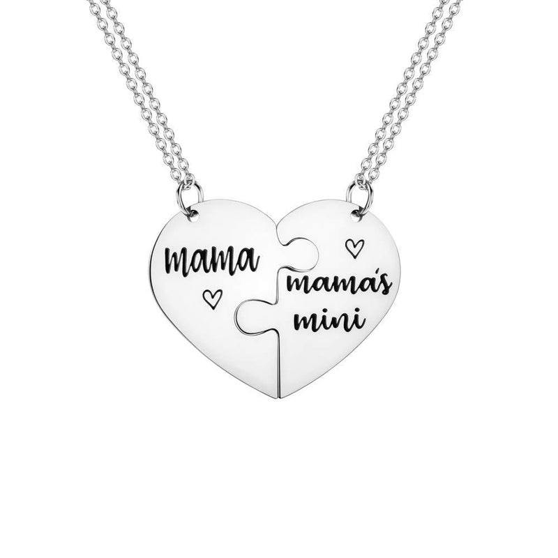 [Australia] - JOFUKIN Mother Daughter Necklace 2 Pieces Set Mom Gifts from Daughter Matching Heart Necklaces for Women Gifts for Mom 