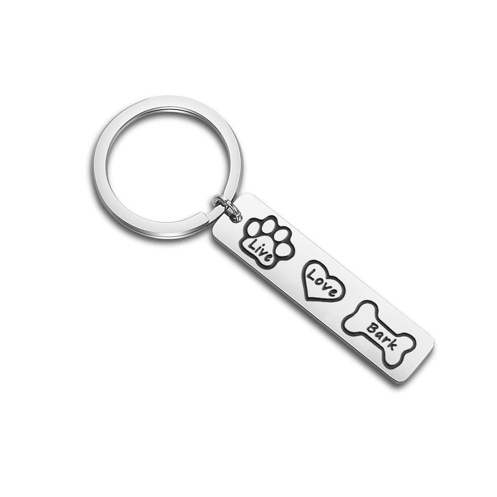 [Australia] - bobauna Live Bones Love Heart Bark Animal Dog Paws Keychain Dog Lover Rescue Jewelry Dog Owner Gift live love bark keychain 