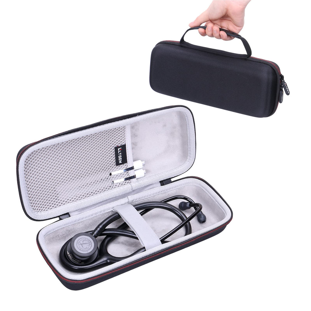 [Australia] - Stethoscope Case - LTGEM Hard Case for 3M Littmann Classic III Monitoring, MDF Acoustica Deluxe Lightweight Dual Head Stethoscope. Mesh Pocket for Accessories 